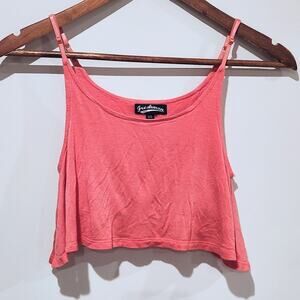 Freshman 1966 Womens Pink Cropped Tank Top Size XS Minimalist Festival Boho